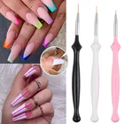 3 шт.компл., ручка для рисования ногтей, кисть для УФ-геля, для самостоятельного рисования, градиентный рисунок, Цветочная сетка, полоса, линия, кисть для дизайна ногтей, аксессуары для ногтей
