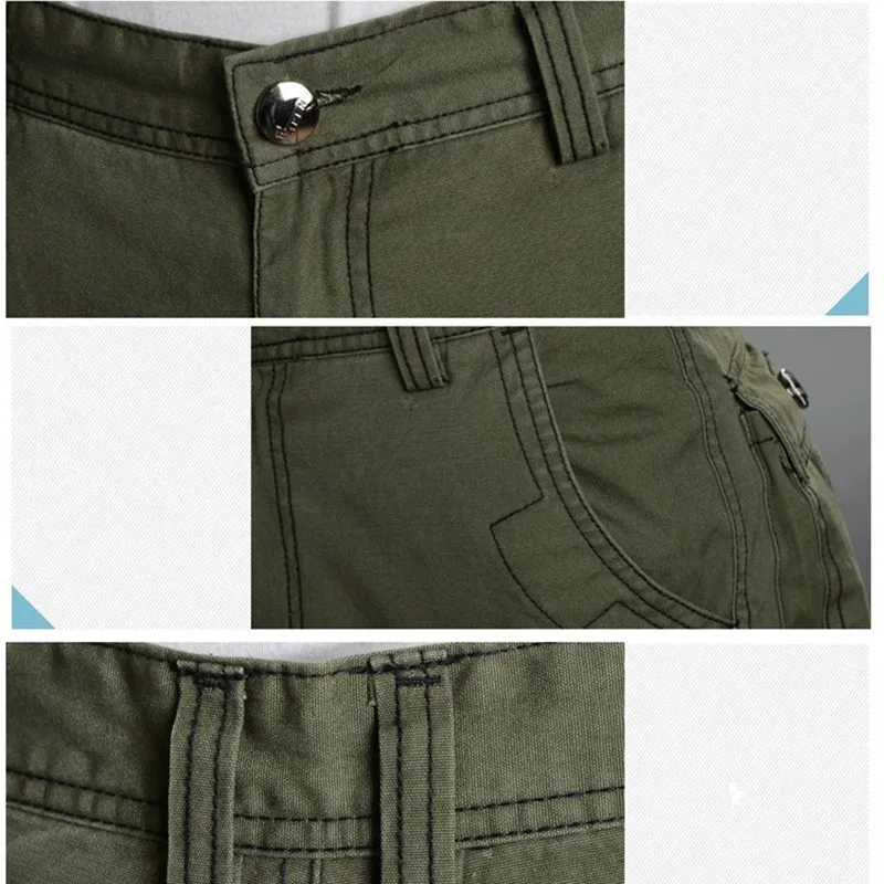 

Cargo Pants Men Combat Army Military Pants Cotton Many Pockets Stretch Flexible Man Casual Trousers