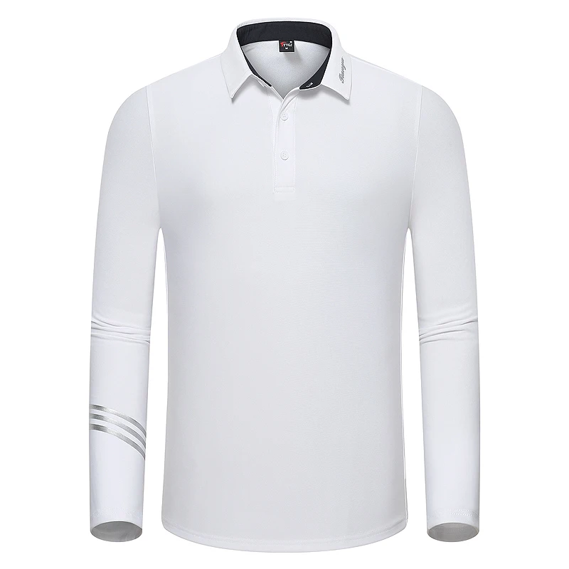 Футболка мужская с длинным рукавом дышащая мягкая удобная рубашка для гольфа