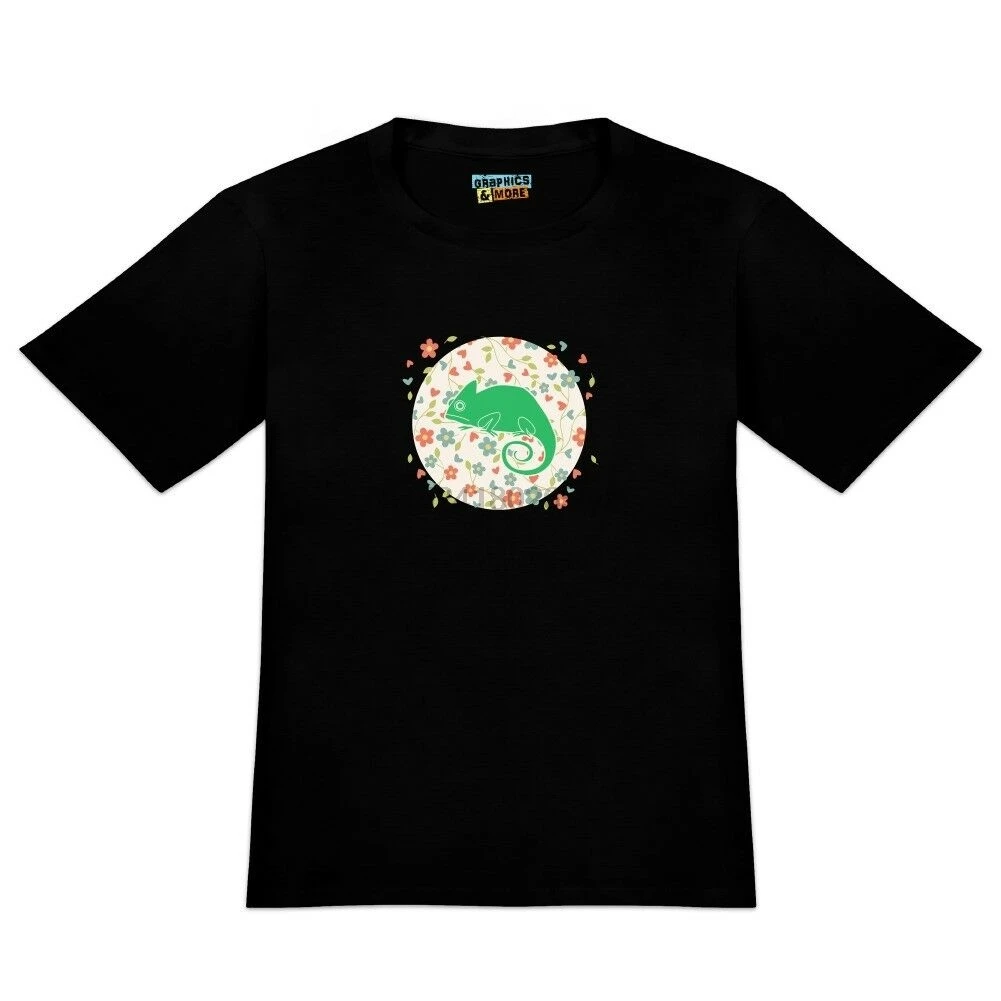 

Chameleon Floral Wallpaper Men Novelty T-Shirt