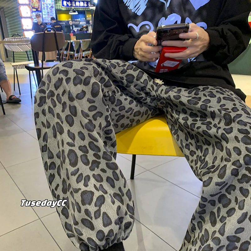 

Privathinker Oversize Hip Hop Leopard Graphic Women's Sweatpants Harajuku Fashion Trousers For Female Casual Loose Streetwear
