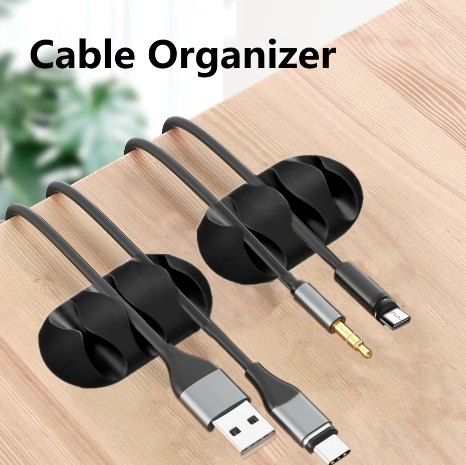 Новый органайзер для кабелей USB с 3 отверстиями устройство сматывания проводов