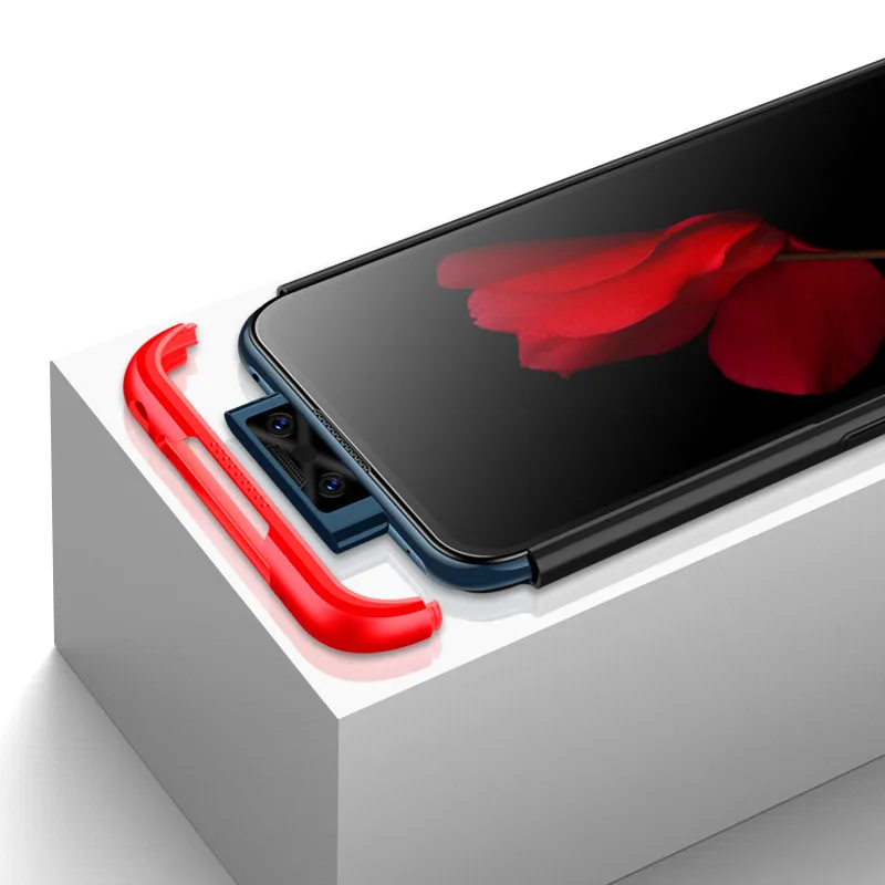 Vivo V17 Pro Чехол VivoV17Pro цветной 360 градусов полный чехол матовый Жесткий Чехол для Vivo V17Pro защитный чехол со стеклянной пленкой