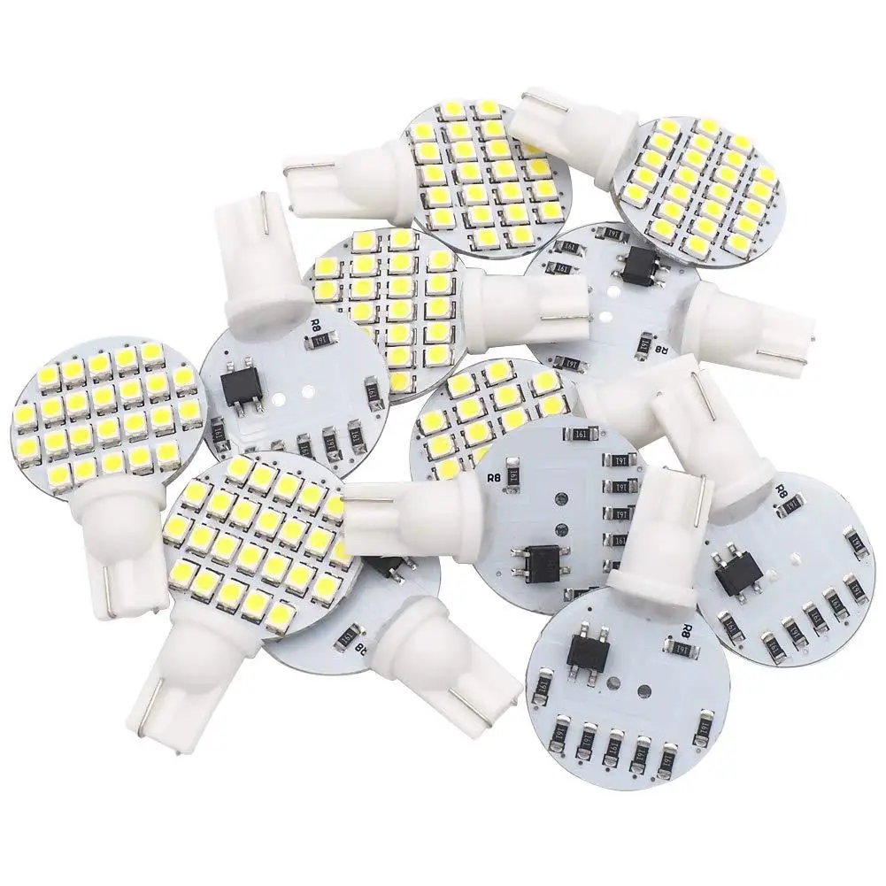 20 штук T10 W5W 921 194 2825 168 24SMD клиновидные боковые АВ ландшафтный дизайн светодиодный