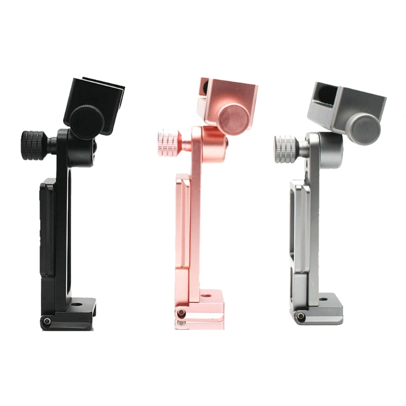 Mobile Phone Tripod Mount Bracket, Smartphone Tripod Holder, with 360 Degree Rotation Cell Phone Bracket Clip for Live Broadcast