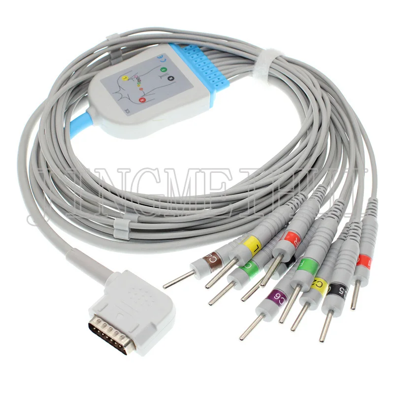 Совместим с кабелем DB 15P Kanz PC 109 ECG108/110/1203/1205 ECG EKG 10 Lead без сопротивления кабель 3