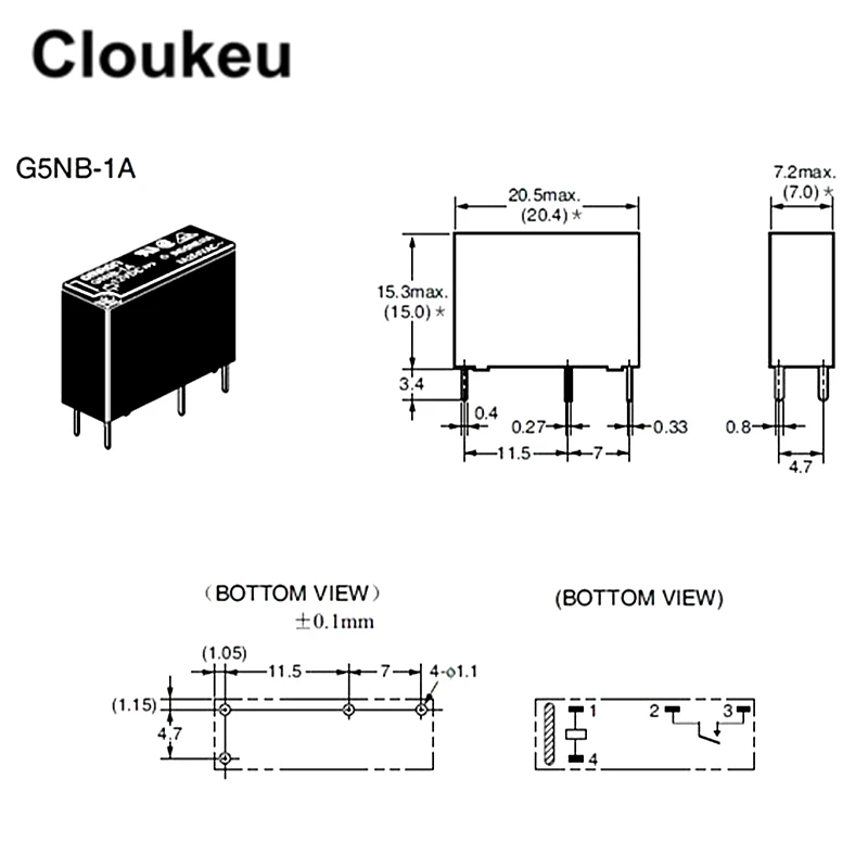 Реле DIP4 G5NB 1A E 5VDC 12VDC 24VDC 5A|5v 12v relay|5vdc relay12vdc relay |