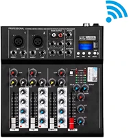 depusheng f4 4 channel audio mixer sound professional mixing console with bluetooth usb recording 48v phantom power monitor path