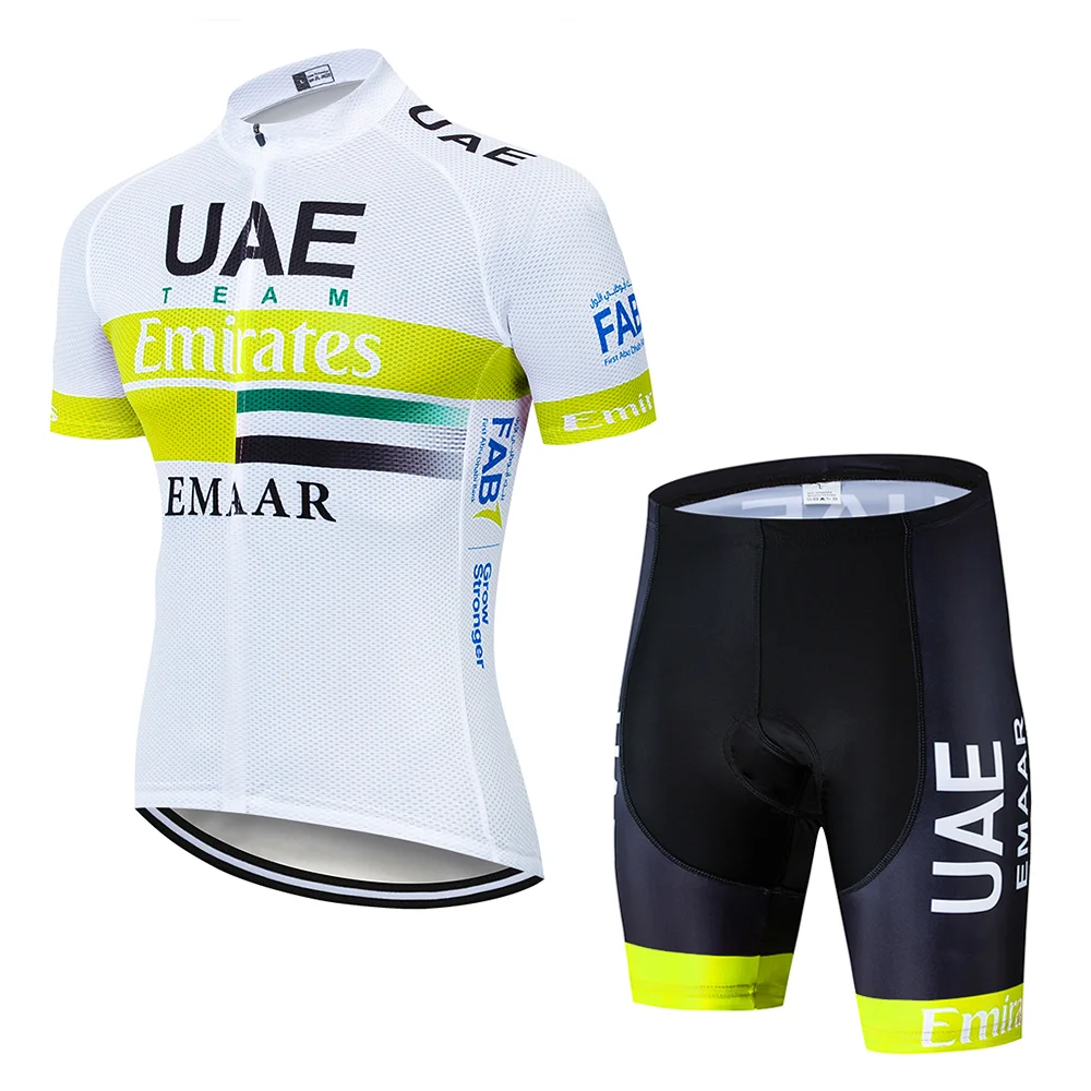Cycling suit Команда ОАЭ PRO Велоспорт Джерси 9D гель велосипед шорты Костюм MTB Ropa Ciclismo мужские летние велосипедный майон culotte одежда - Цвет: Cycling suit