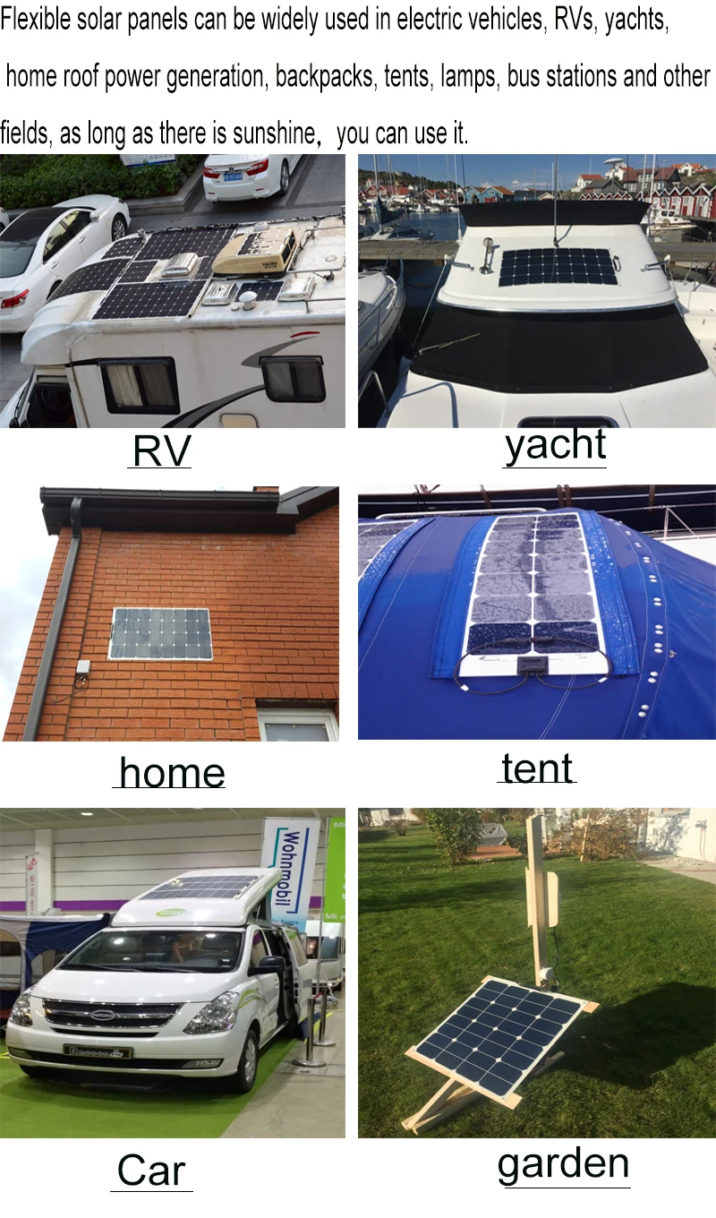Rg 30w гибкие солнечные панели sunpower Монокристаллический Модуль для сотовых элементов DIY Kit 12v зарядное устройство