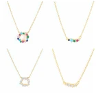 Женское колье из серебра 925 пробы с цирконом