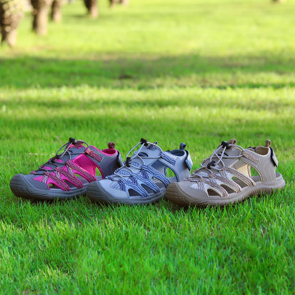 GRITION Women Sandals Luxury Brand Outdoor Summer Girls Beach Shoes Casual Trekking Hiking  2021 Size41 Flat Fashion Light Sport