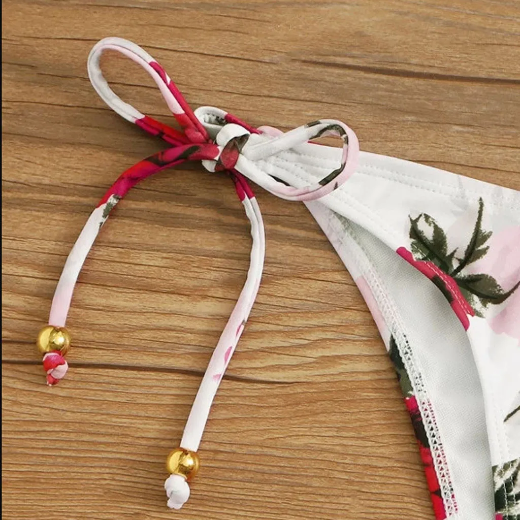 Женский купальник Kancoold из 2 предметов обтягивающий с цветочным принтом и чашками