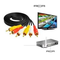 3 rca to 3 rca composite audio video av cable cord male to male plug connect tv dvd cameras hot sale 1 5m3m5m10m20m