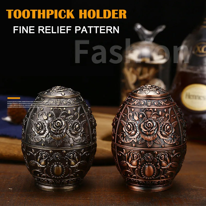 Горячий нажимной Стильный ретро Металл автоматическая Подставка Для Зубочисток