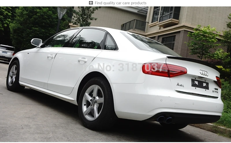 Спойлер для Audi A4 B8 B9 2009 2016 из АБС пластика Неокрашенный искусственный задний