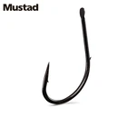 1 упаковка, рыболовные крючки Mustad 10015 из углеродистой стали, с крючком на спине, в форме карпа, рыболовные крючки Mustad Pesca, 4 #-19 #