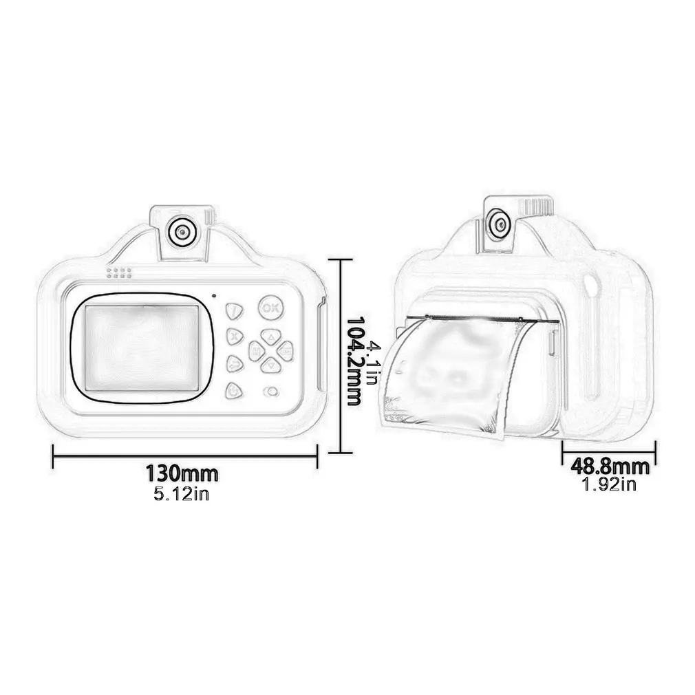

Kids Instant Print Camera 1080p Wifi Child Digital Camera App Transmission Instant Camera Toy For Kid