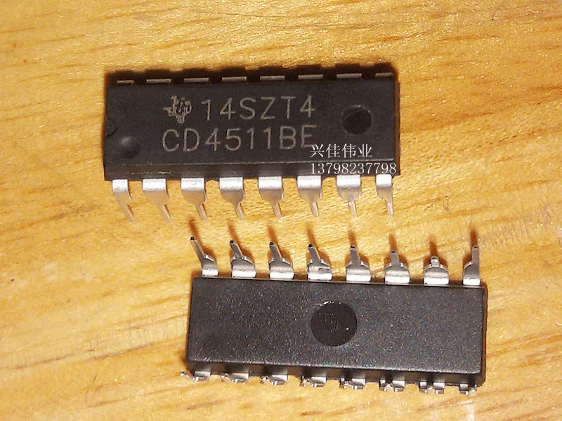 10 шт. Новый CD4511BE DIP16 защелкивающийся линейный декодер DIP16 совместимый с HEF4511BP