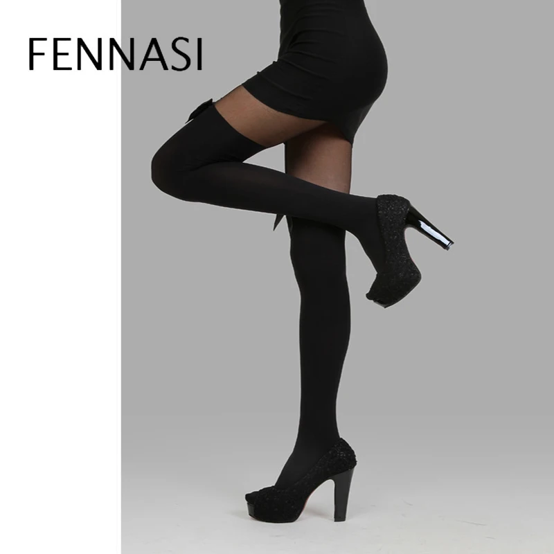 FENNASI популярные в Японии женские сексуальные бархатные колготки для девушек