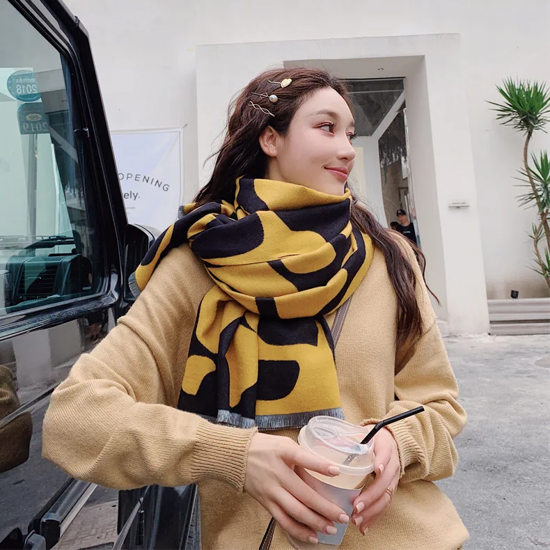 Новый шарф в европейском и американском стиле для осени зимы 2019 Женская