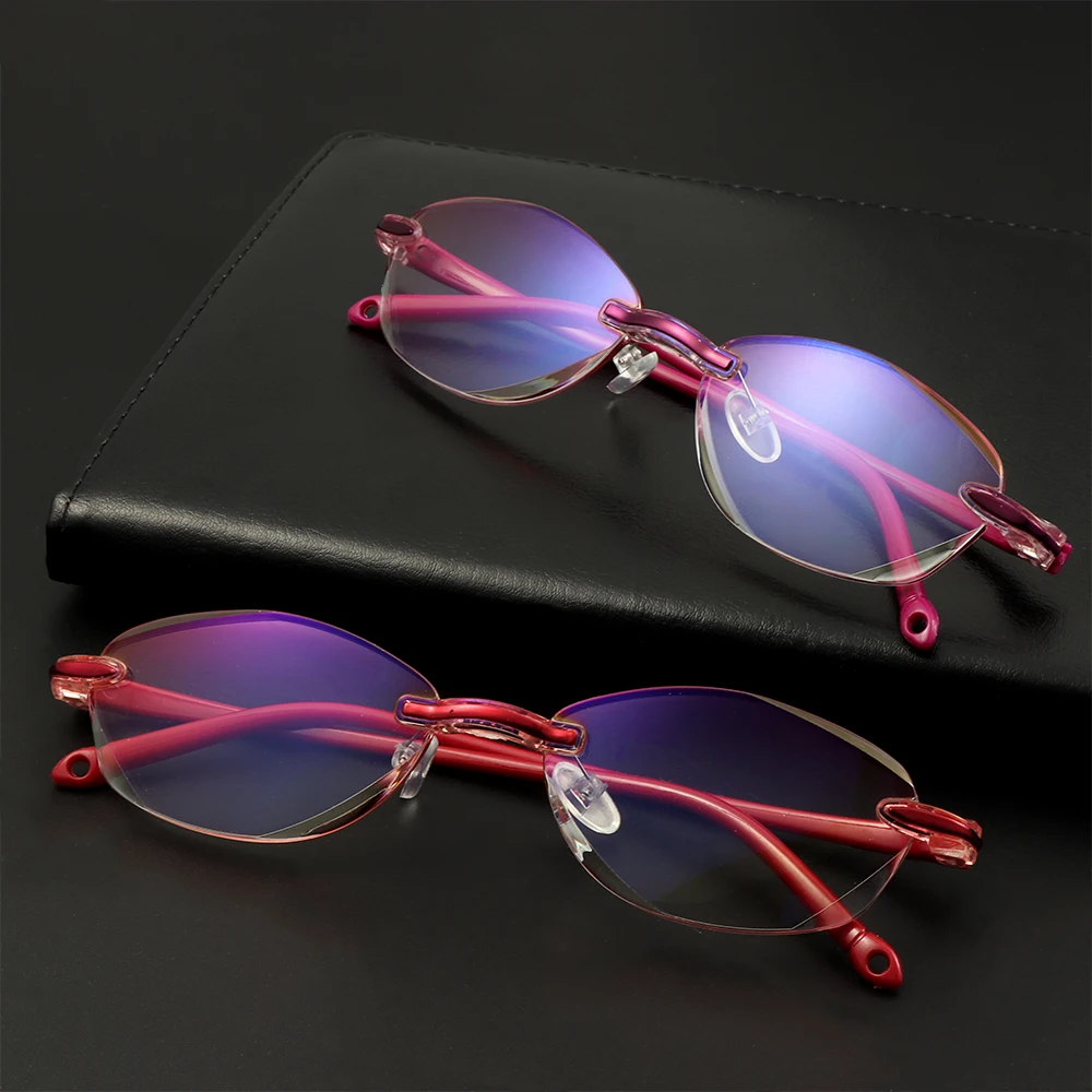 Очки для чтения без оправы мужчин и женщин аксессуар с защитой от сисветильник