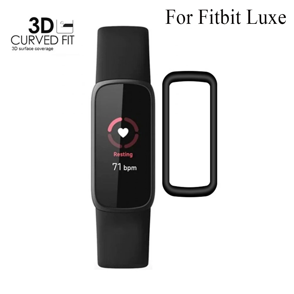 

Защитная пленка с защитой от царапин для умных часов Fitbit Luxe, 3D изогнутый полноэкранный охват, Новая защитная пленка для ремешка Fitbit Luxe