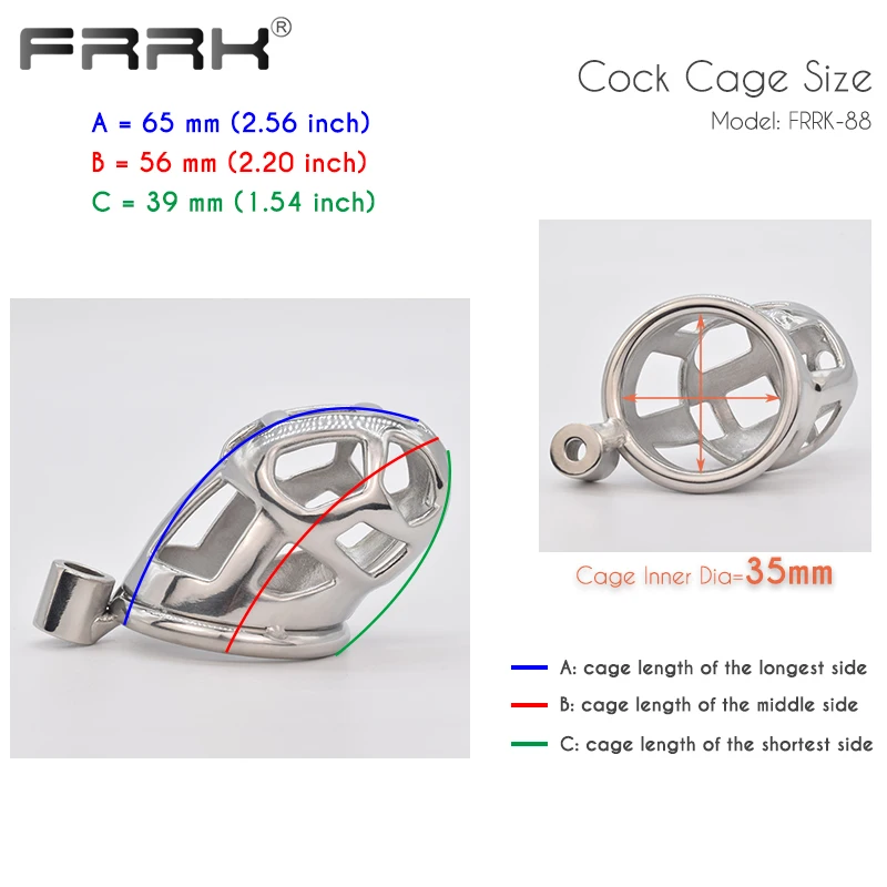 FRRK CB Chastity Cage with Screw Lock Mamba Male Bondage Belt Device 2021 New Metal Cock Penis Rings BDSM Sex Toys for Men | Красота и