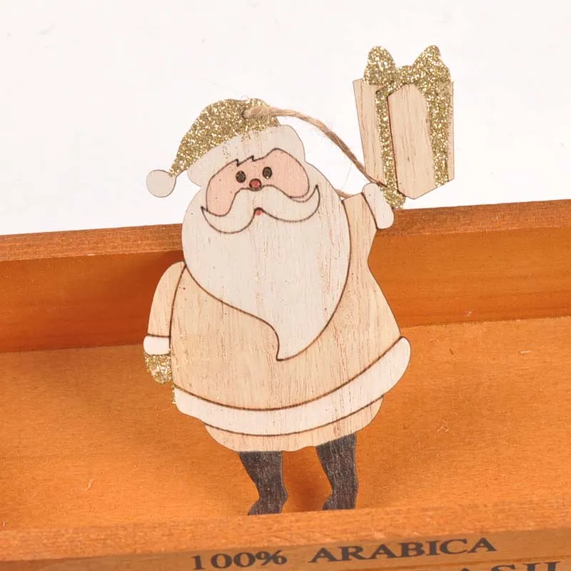 Деревянные рождественские украшения снеговика подвесная елка Подвески DIY для