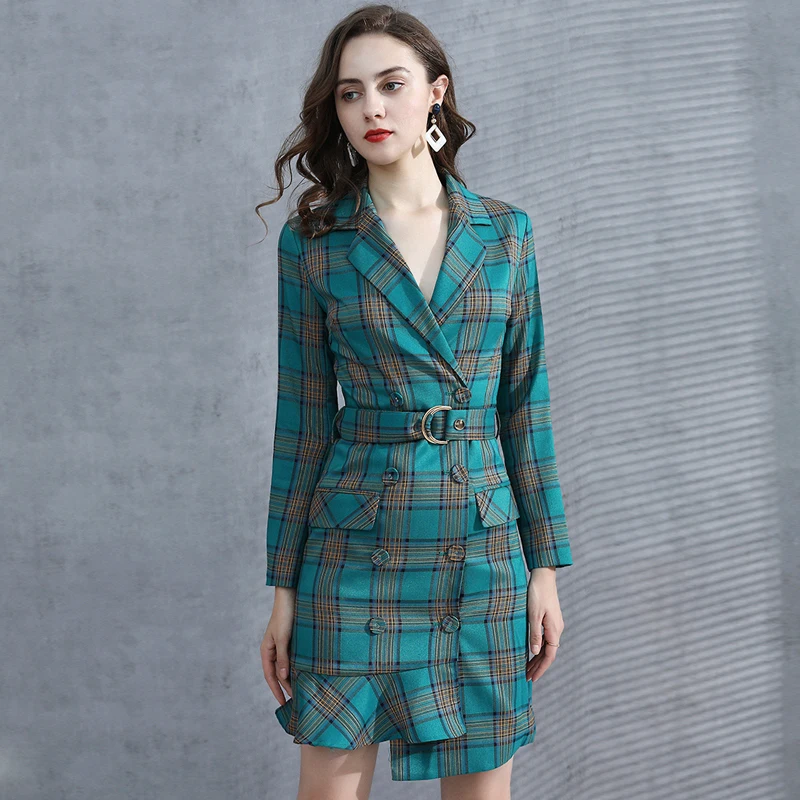 

Fashion Women Gird Dress Elegant Long Sleeve Mermaid Dresses With Belt