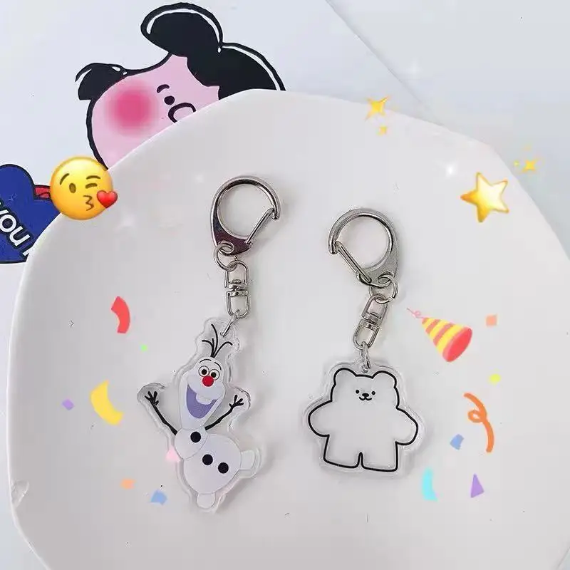 В Корейском стиле Модные женские туфли сумка кулон Милые снеговика медведь