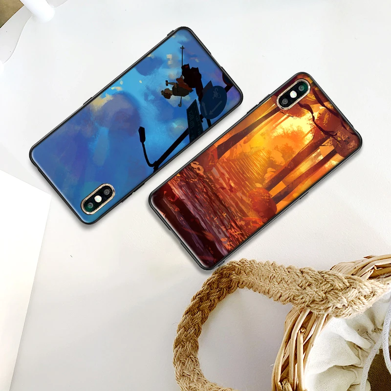 3D звездное небо закаленное Стекло чехол для Xiaomi Mi6 8 Lite SE макс 3 9E 5X 6X F1 A1 A2 6 мягкий |