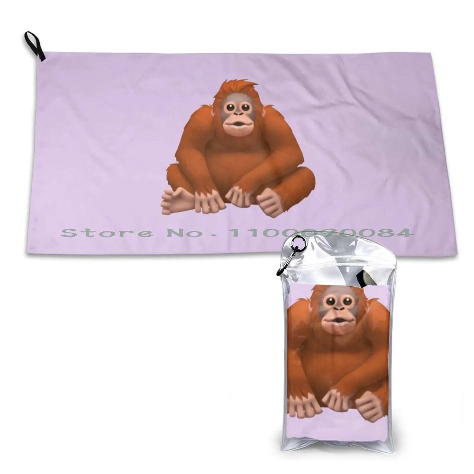 Orangutan Quick Dry Towel Gym Sports Bath Portable Orangutan Ape Monkey Primate Funny Cute Memes Uh Oh Stinky Le Monke Animals