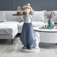 modern home decor fairy girl storage tray statue room decoration statue resin gift figurine home storage organization sculpture