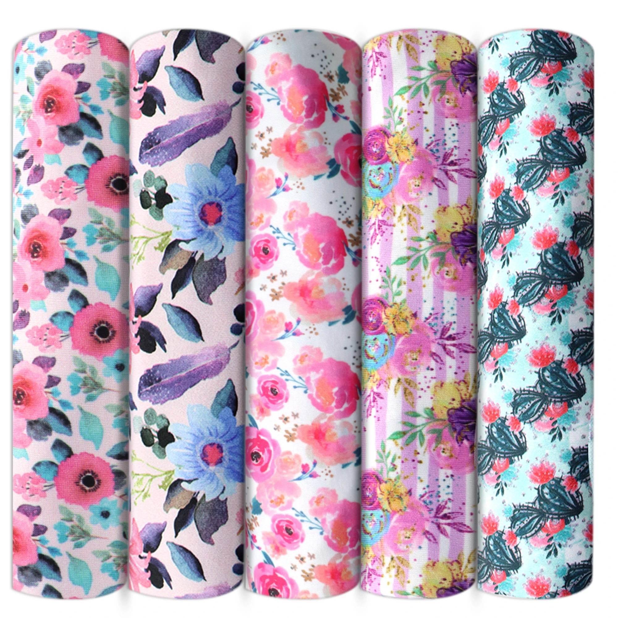 С цветочным принтом кактус лист растения 4 Way Stretch трикотажная хлопчатобумажная