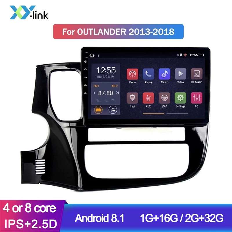 Автомагнитола 10 1 дюйма Android 8 мультимедиа для Mitsubishi Outlander 2013-2018 GPS навигационная