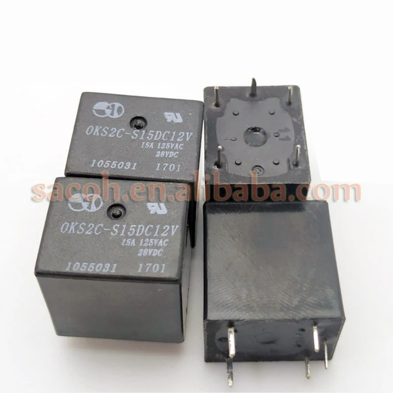 

2PCS/Lot New OriginaI OKS2C-S15DC12V OKS2C-S12DC12V or OKS2C-S15DC24V OKS2C-S12DC24V or OKS2C-S15DC5V DIP-5 15A 12V Power Relay