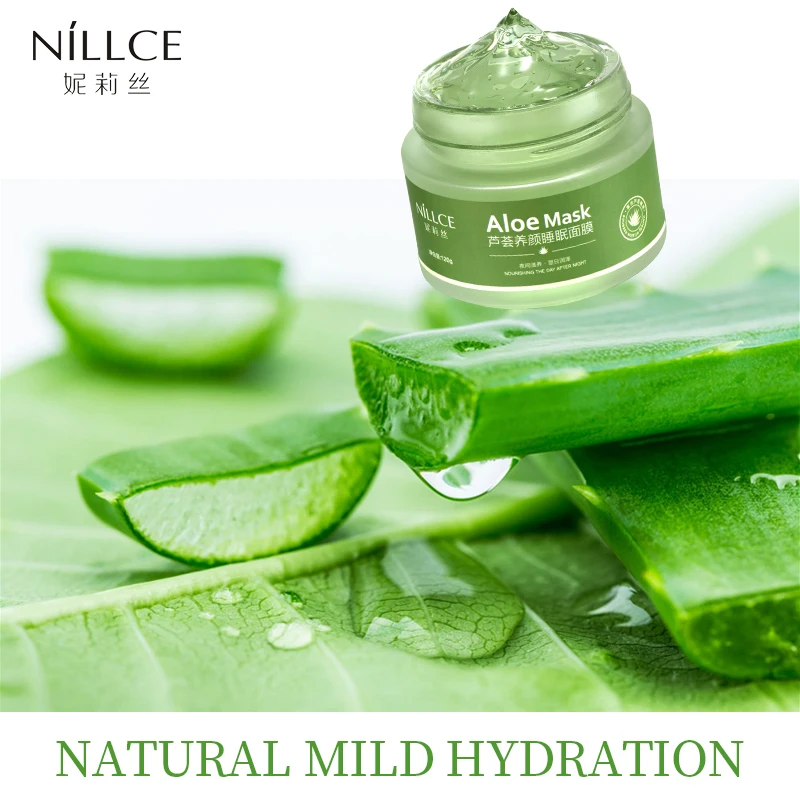 NILLCE маска для лица с алоэ контроль жирности увлажняющая сна восстановления кожи
