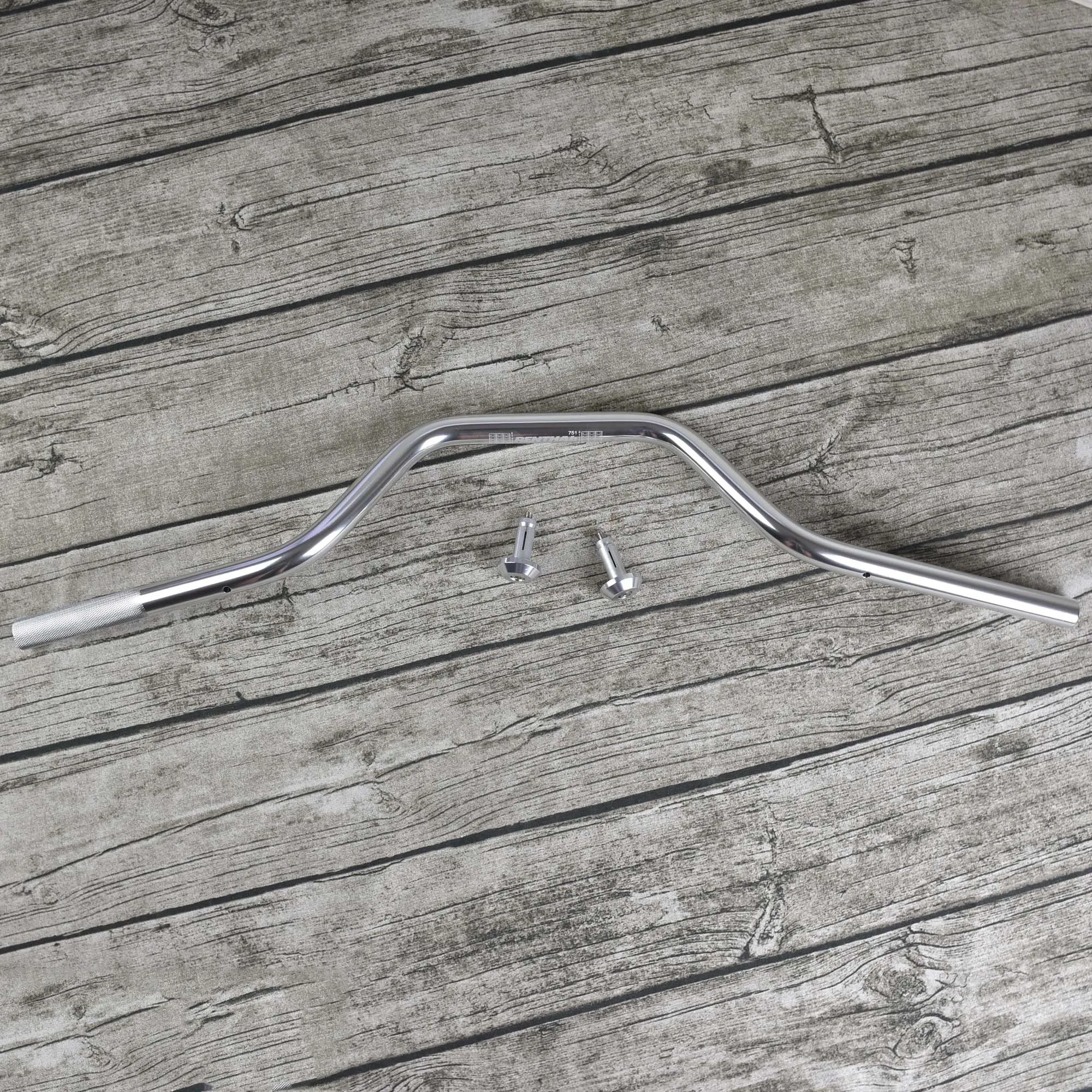 Chromed and bar ends Универсальный для мотоцикла Renthal 22 мм Руль с ЧПУ управление алюминиевым сплавом колесо винтажный мотоцикл модифицированный руль 750 мм - Цвет: Chromed and bar ends