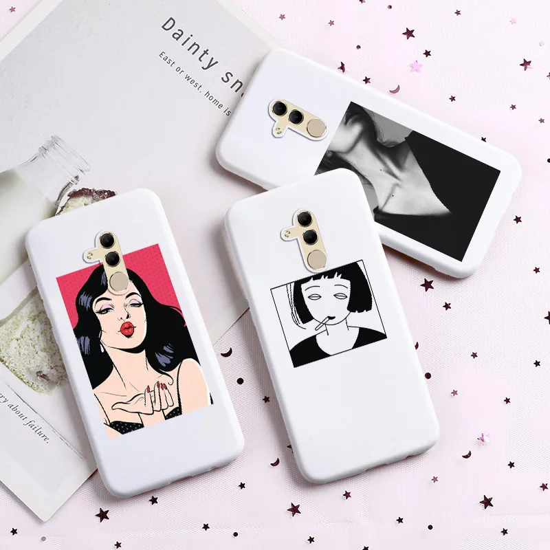 

Mate20 Lite Case For Huawei Mate 20 Lite Pro Case Mate 10 30 Lite Cover Honor 20 9 Lite Honor10 8C Funny Abstract Art Line Case
