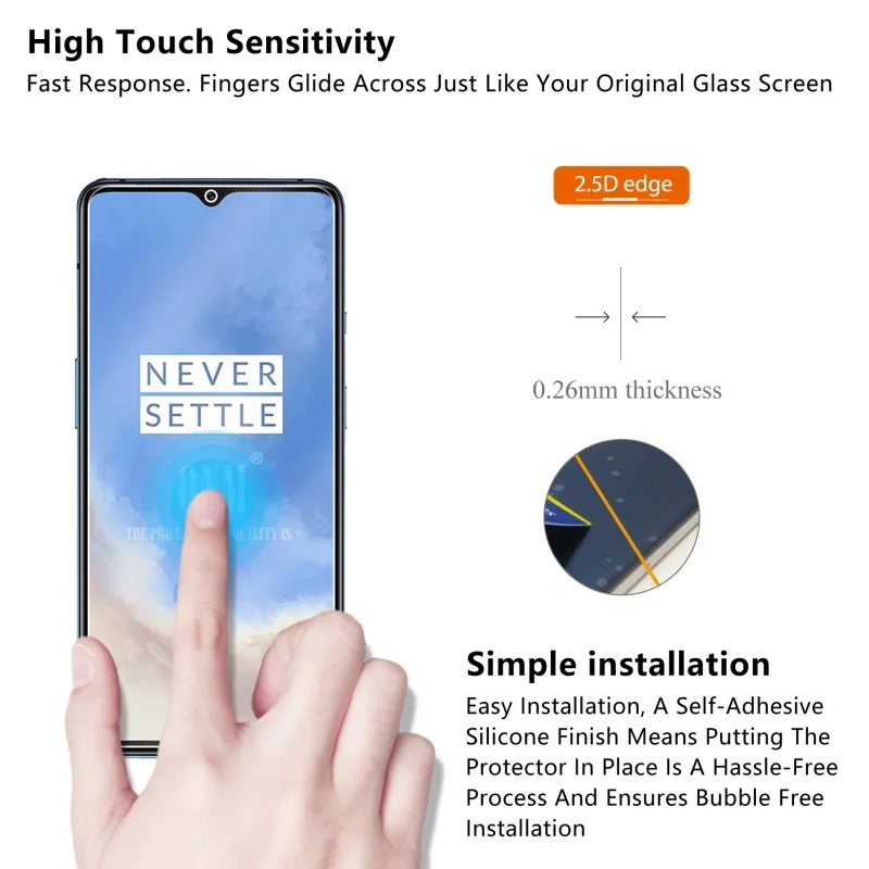 Закаленное стекло 2.5D 0,26 мм 9H для OnePlus 7T 7 6T 6 5T 5 3t 3 Защитная пленка для One Plus 7T 7 6T 6 5T 5 3t 3