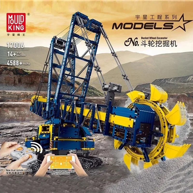

MOULD KING 17006 APP RC High-Tech Toys The Motorized Bucket Wheel Excavator Set Assembly 42055 Building Blocks Bricks Kids Gift