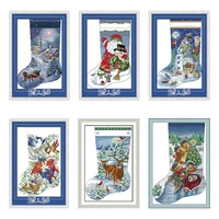everlasting love christmas stocking ecological cotton chinese cross stitch kits counted stamped 14 11ct new year sales promotion