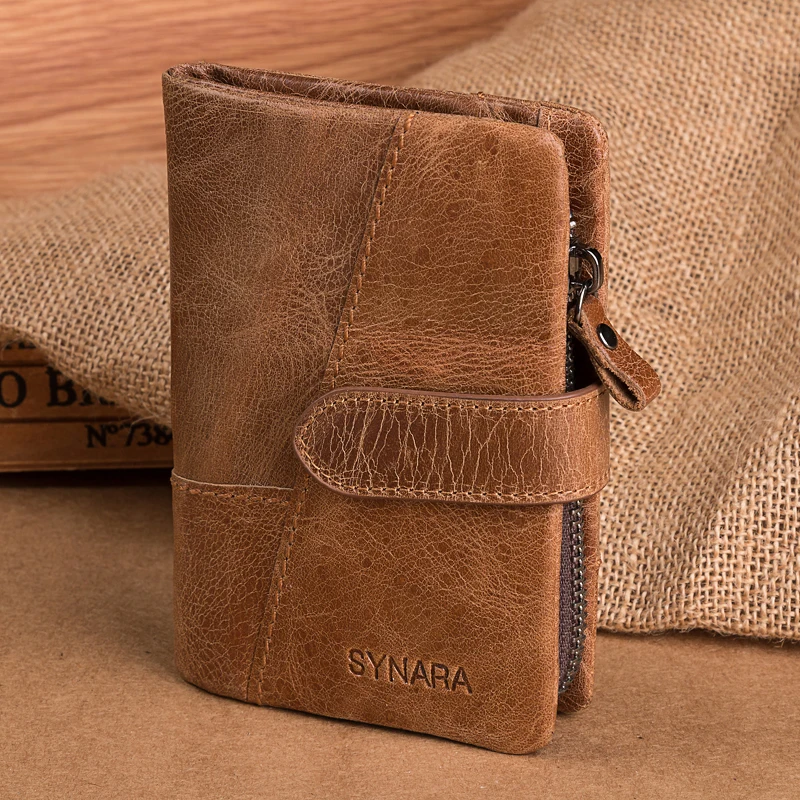 Мужской кошелек SYNARA из натуральной кожи в французском стиле ретро-дизайне | Багаж