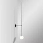 Минималистичный современный светодиодный настенный светильник для спальни, прикроватный стеклянный шар G4, настенный светильник, Золотая или черная лестница, Длинные светильники для коридора