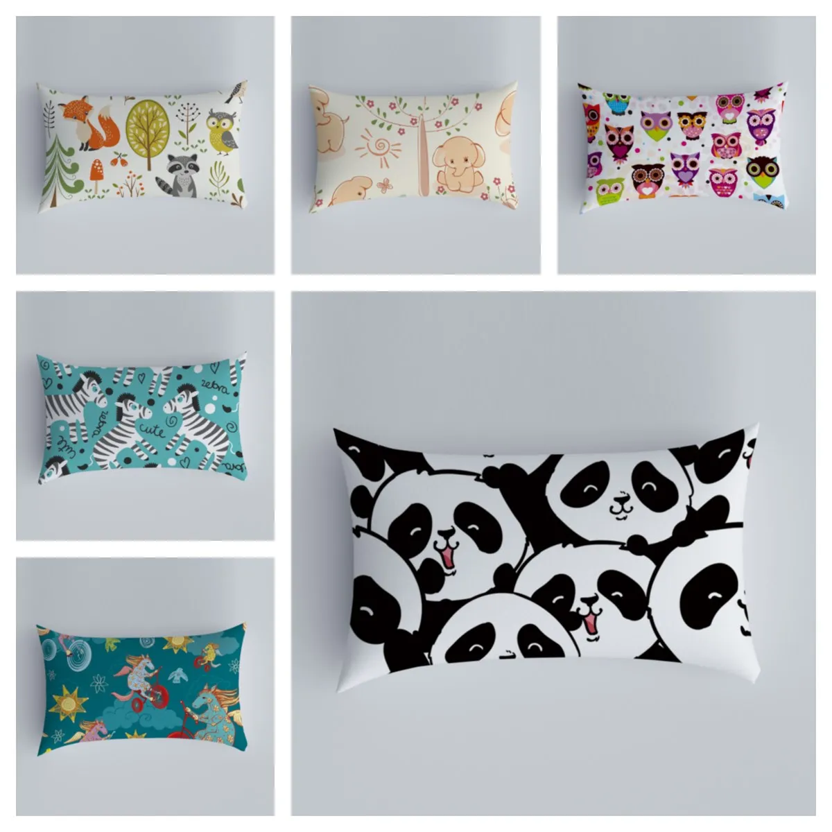 Детская наволочка с милым рисунком животных для подушки подушка гостиной дивана