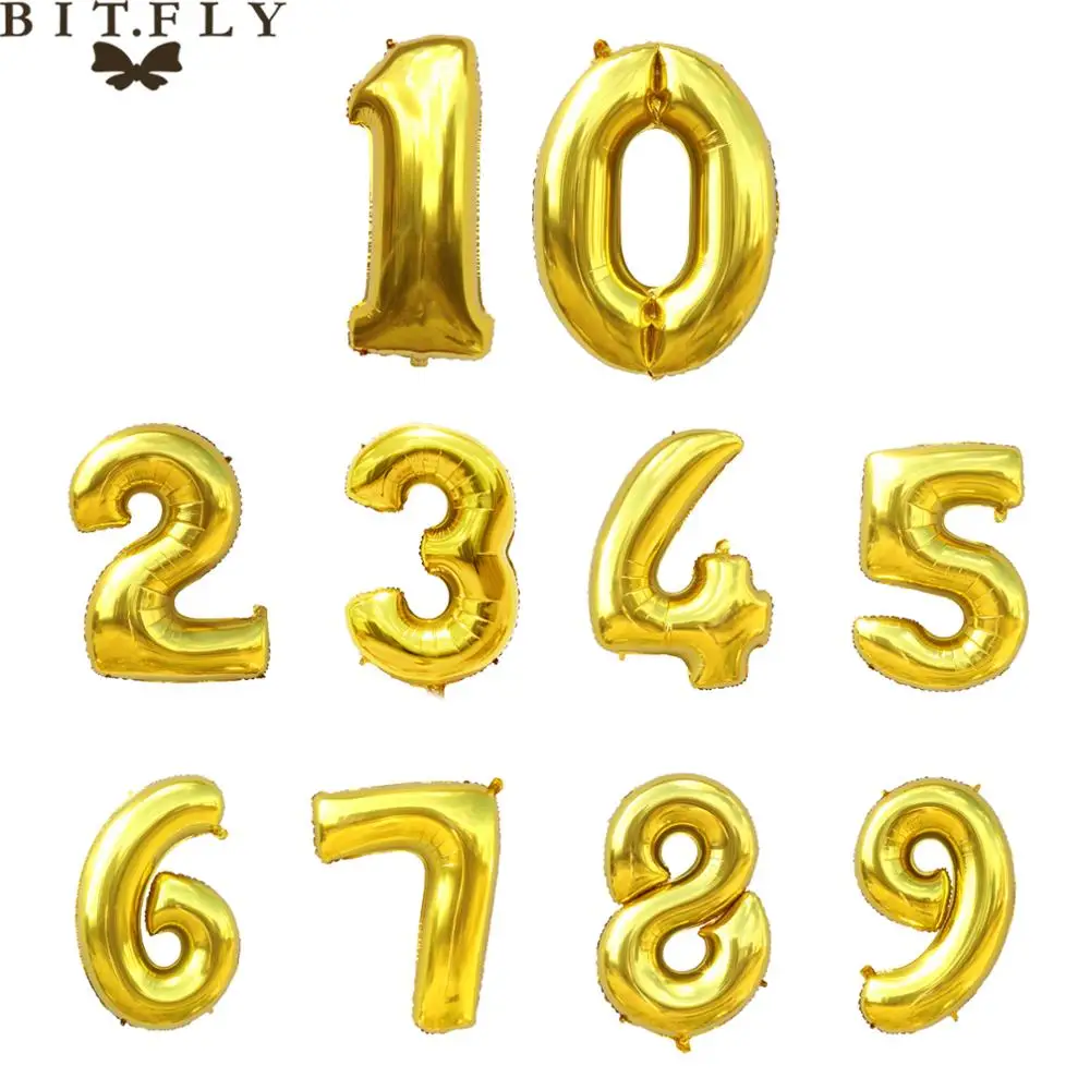 32 &quotшары с арабскими цифрами Детские шары для дня рождения фольга воздушные