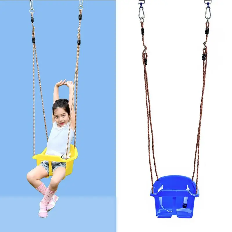

Rope Swing Seat With Rope & Mounting Rings Kids Baby Kids Toddler Plastic Swing