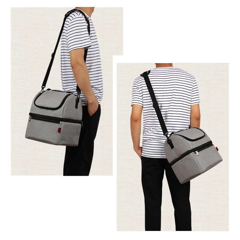 Мужская портативная Термосумка для ланча водонепроницаемая изолированная сумка