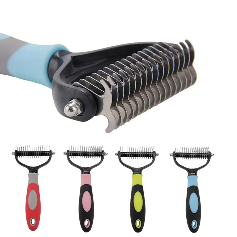 

Colorful Pet Cats Dogs Clean Hair Removal Remove Floating Hair Open Knot Comb Durable Dog Brush Grooming Supplies
